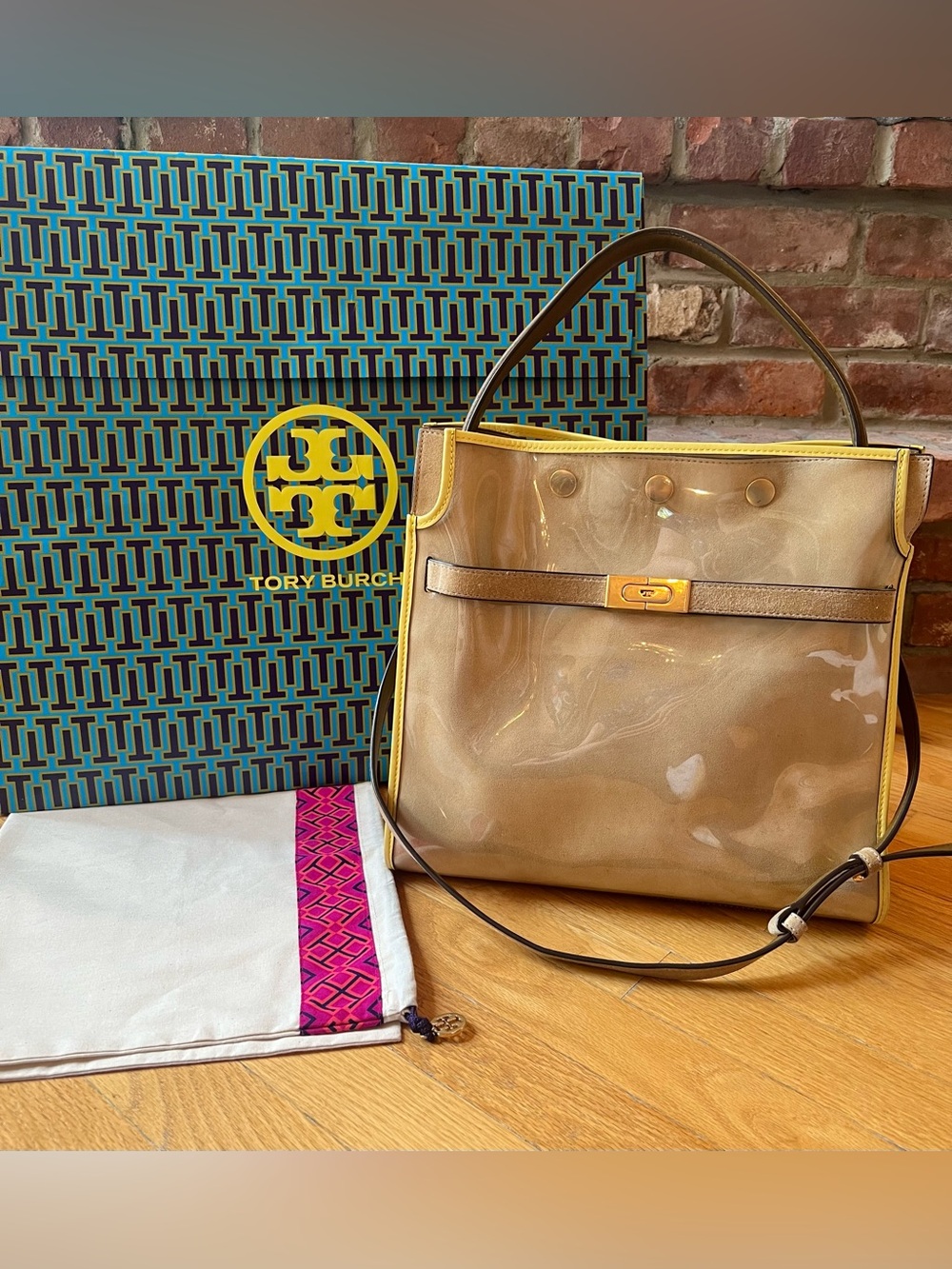 Tory Burch Lee Radziwill Raincoat Double Bag